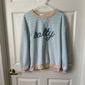 Salty French Terry Simply Southern Oversized Sweater Size S